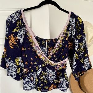 Free People floral blouse